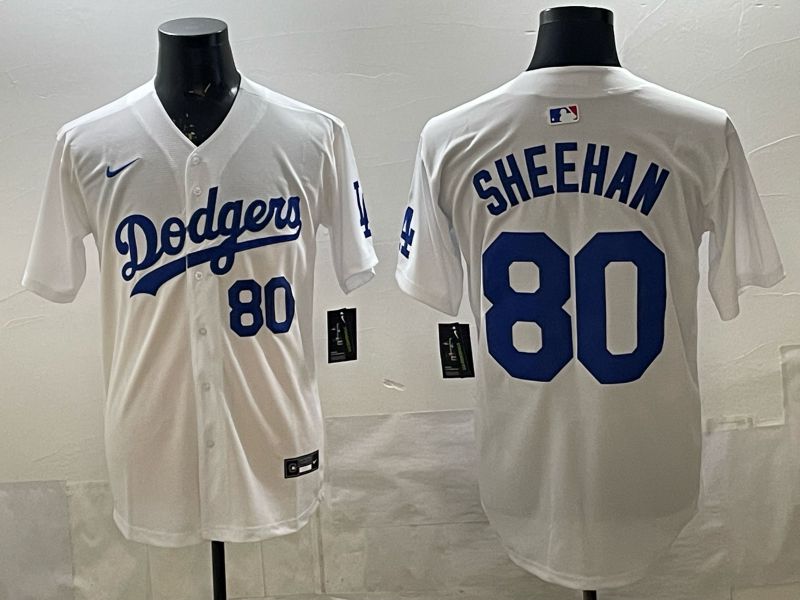 Men 2026 Nike Los Angeles Dodgers #80 Sheehan White Game MLB Jersey 04->los angeles dodgers->MLB Jersey